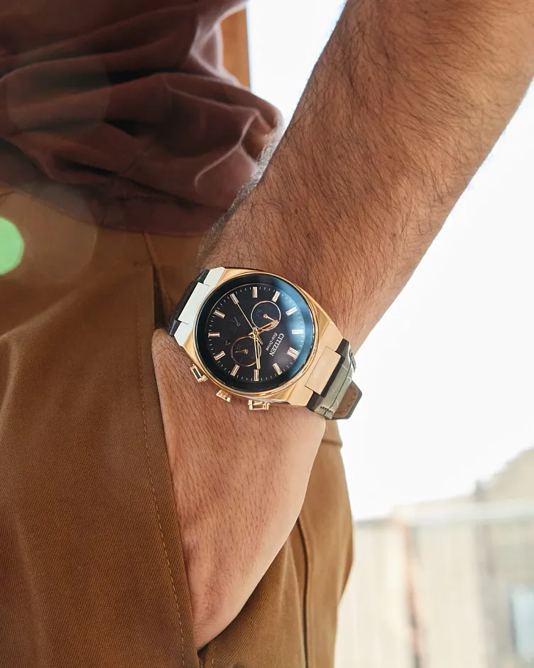 Axiom SC Black Dial Leather Strap CA4583-01E | CITIZEN Axiom SC Black Dial Leather Strap CA4583-01E | CITIZEN